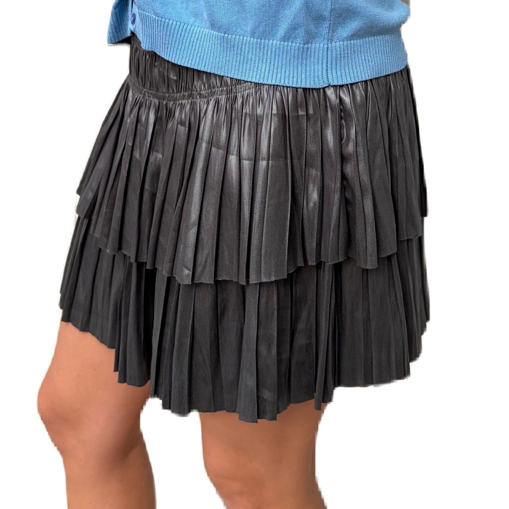 Fab'rik Mia Pleated skirt Smock Waist charcoal XS